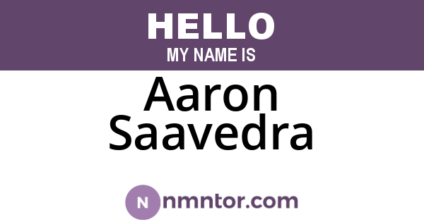 Aaron Saavedra
