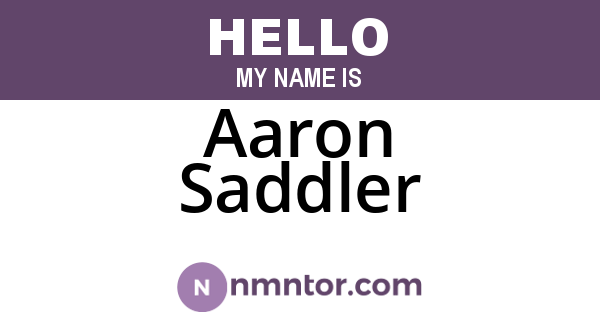 Aaron Saddler