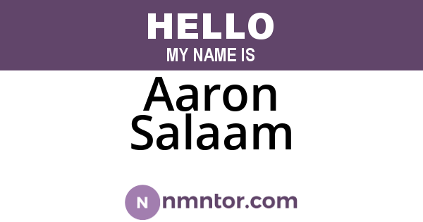 Aaron Salaam