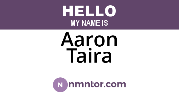 Aaron Taira