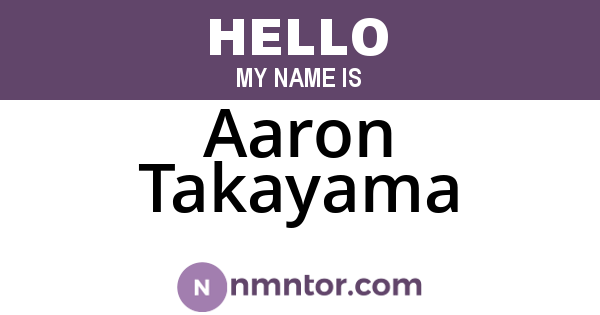 Aaron Takayama