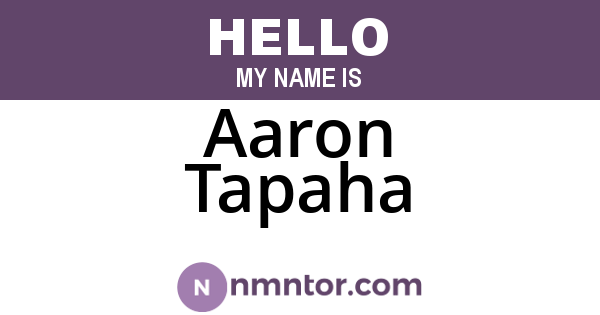 Aaron Tapaha