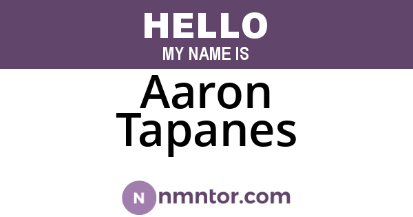 Aaron Tapanes
