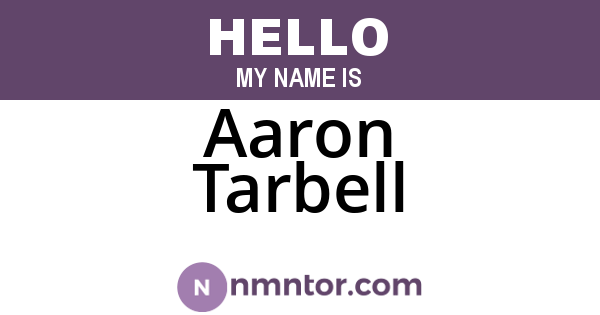 Aaron Tarbell