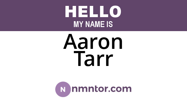 Aaron Tarr