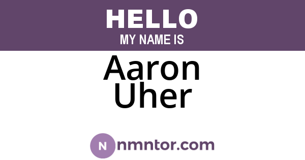 Aaron Uher