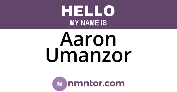 Aaron Umanzor