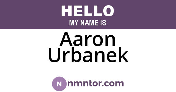 Aaron Urbanek