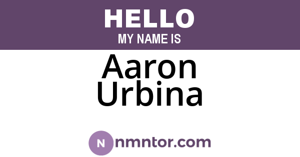 Aaron Urbina