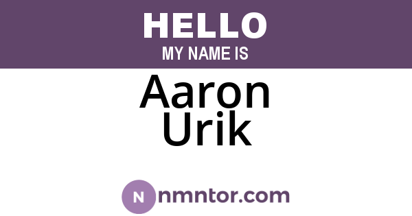 Aaron Urik