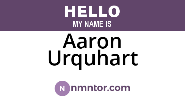 Aaron Urquhart
