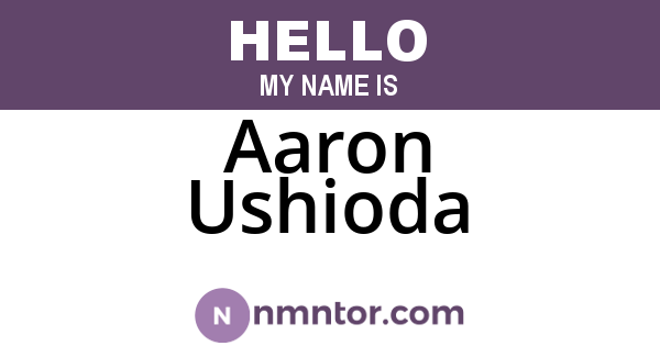 Aaron Ushioda