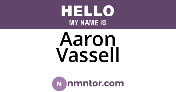 Aaron Vassell