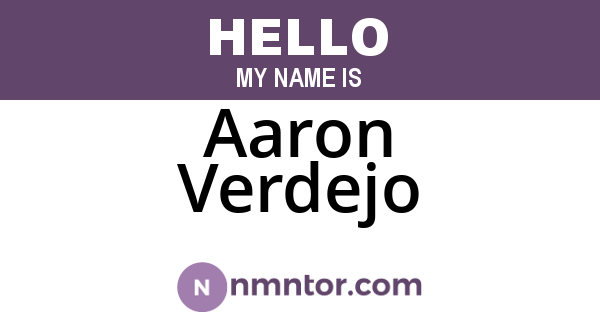 Aaron Verdejo