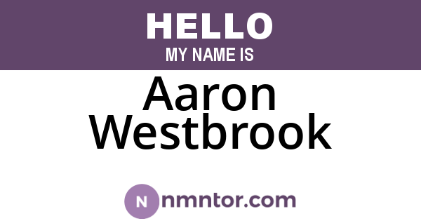 Aaron Westbrook