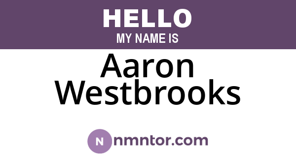 Aaron Westbrooks