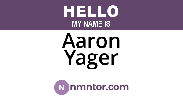 Aaron Yager