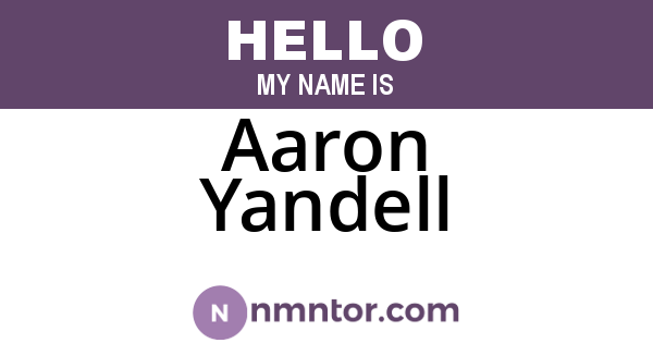 Aaron Yandell