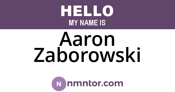 Aaron Zaborowski