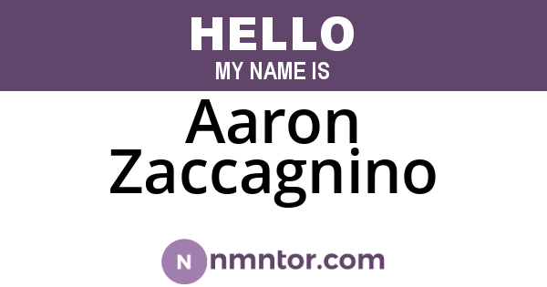 Aaron Zaccagnino