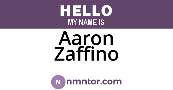 Aaron Zaffino