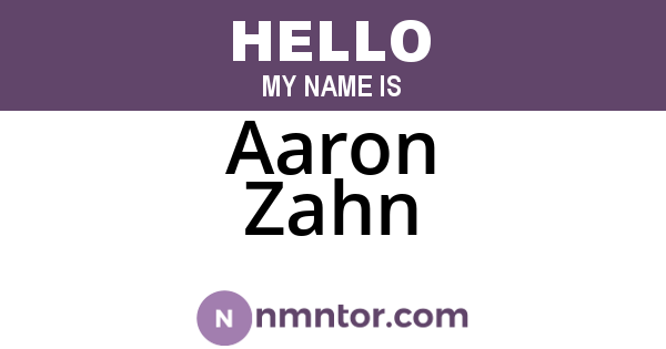Aaron Zahn