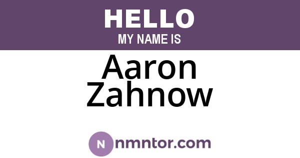 Aaron Zahnow