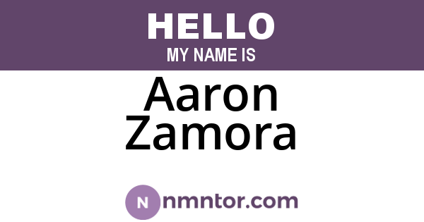Aaron Zamora