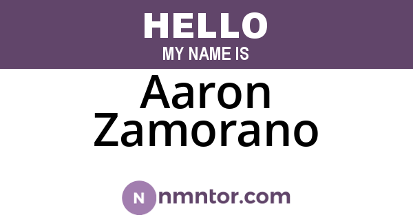 Aaron Zamorano