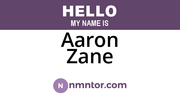 Aaron Zane