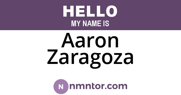 Aaron Zaragoza