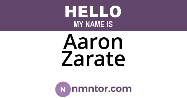 Aaron Zarate