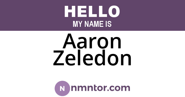 Aaron Zeledon