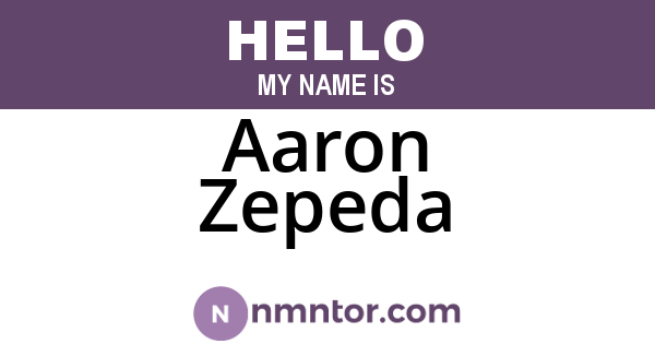 Aaron Zepeda