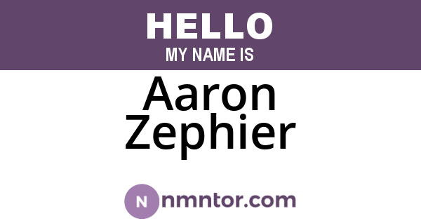 Aaron Zephier