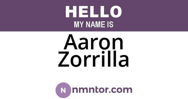 Aaron Zorrilla