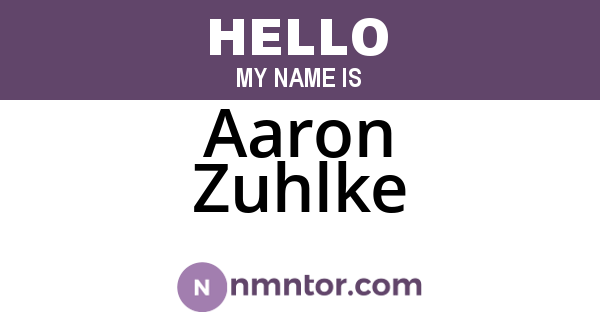 Aaron Zuhlke