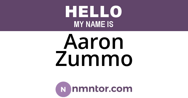 Aaron Zummo