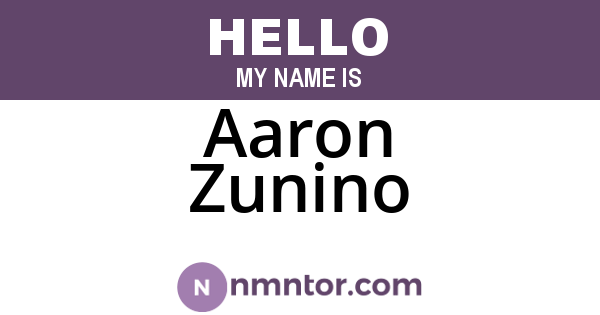 Aaron Zunino
