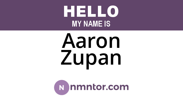 Aaron Zupan
