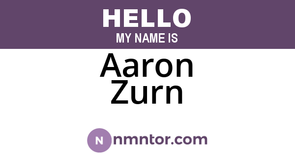 Aaron Zurn