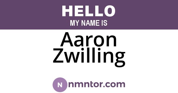 Aaron Zwilling