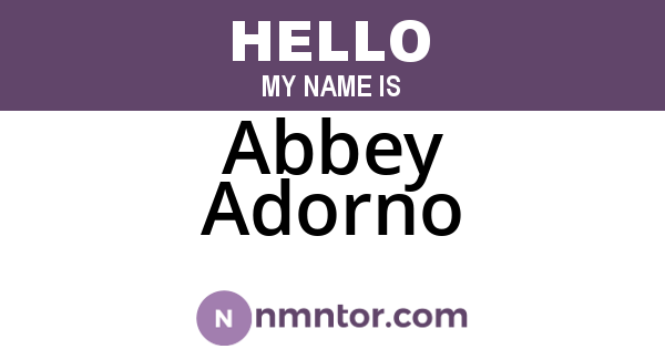 Abbey Adorno