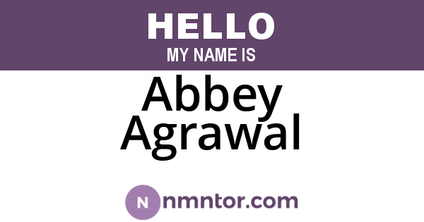 Abbey Agrawal
