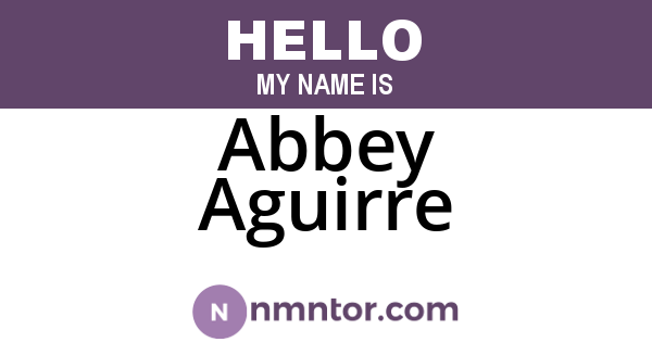 Abbey Aguirre