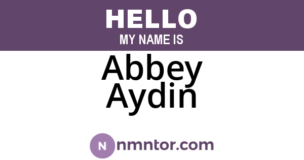 Abbey Aydin