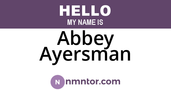 Abbey Ayersman