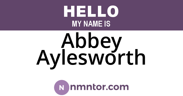Abbey Aylesworth