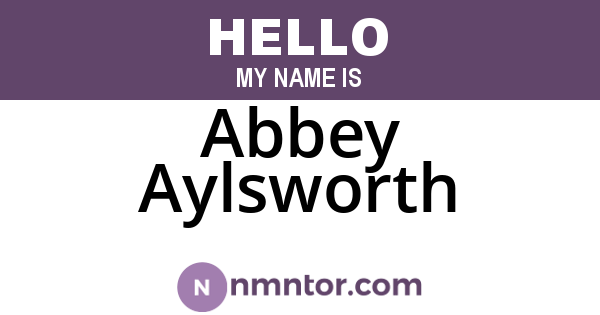 Abbey Aylsworth