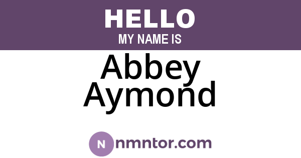 Abbey Aymond